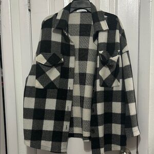 Black and White Plaid Jacket